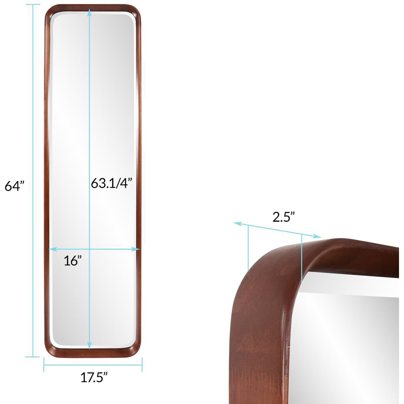 Reagan 64 X 17.5 inch Reddish Brown Mirror